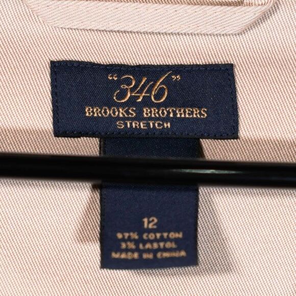 Brooks Brothers Women's Trench Coat Khaki Beige Stretch Twill Utility Jacket 12 - Picture 3 of 9